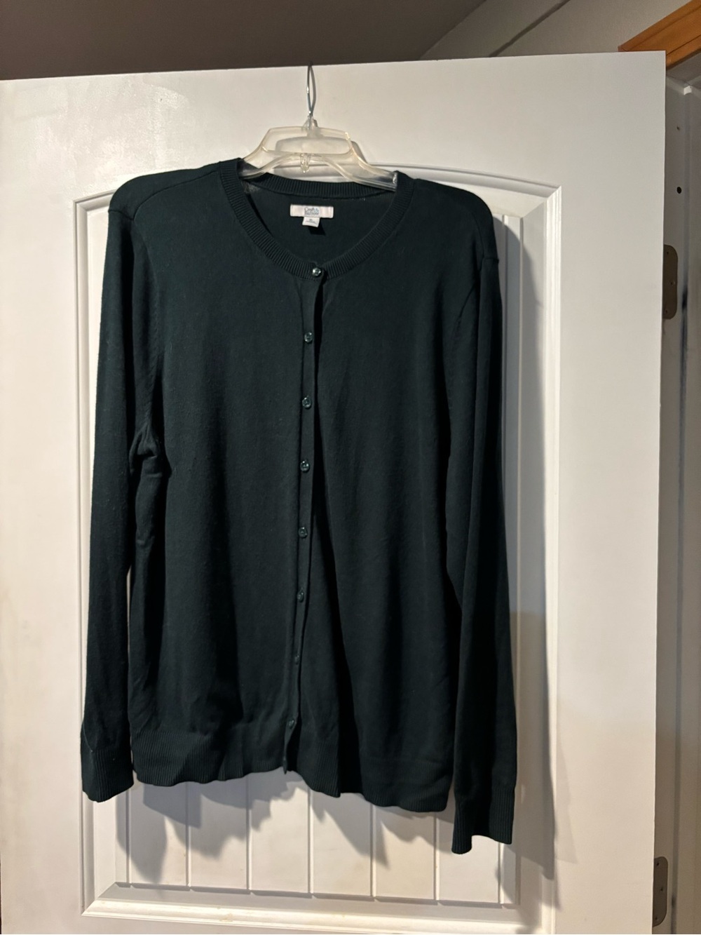 croft & barrow Dark Green Button-Front Women's Cardigan